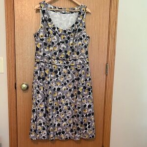 Boden dress 100% cotton lined dress retro rose size 14